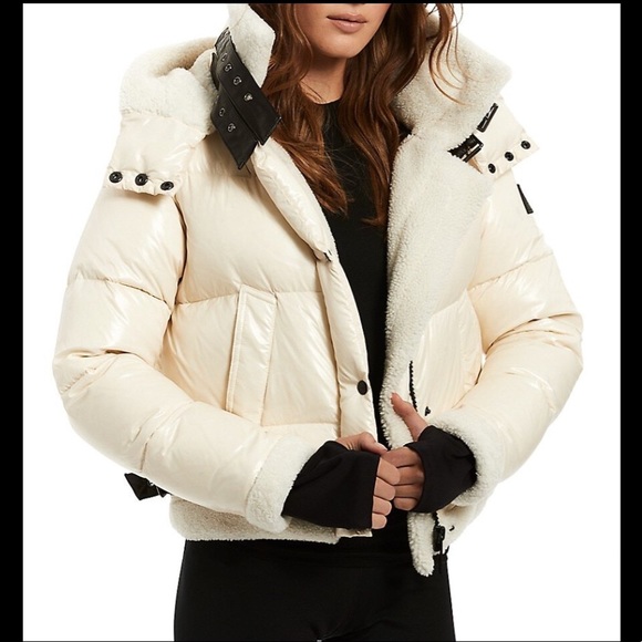 Sam. Ryan Shearling-Trim Puffer Down Jacket - NWT - Picture 4 of 10